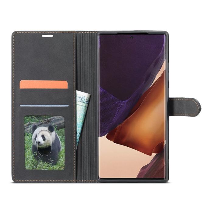 FORWENW - FORWENW F1 Series Fodral för Samsung Galaxy Note20 - Äkta läder - Svart