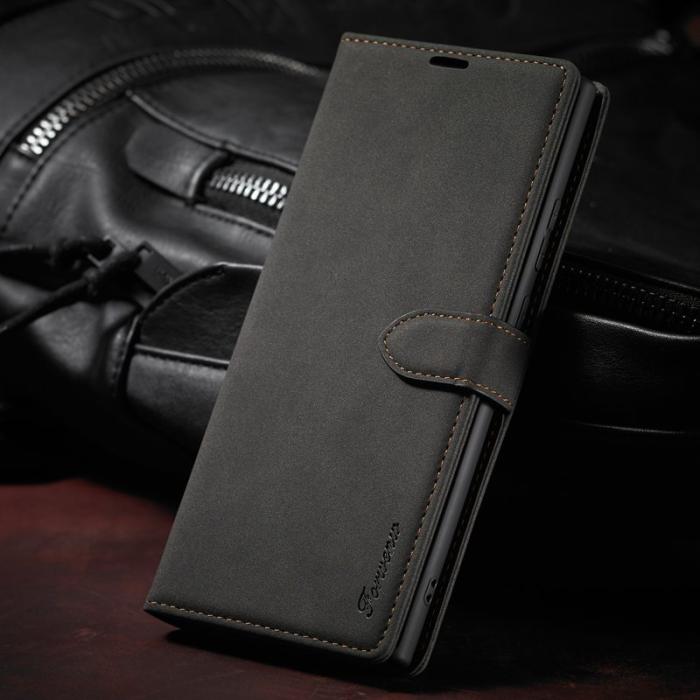 FORWENW - FORWENW F1 Series Fodral för Samsung Galaxy Note20 - Äkta läder - Svart