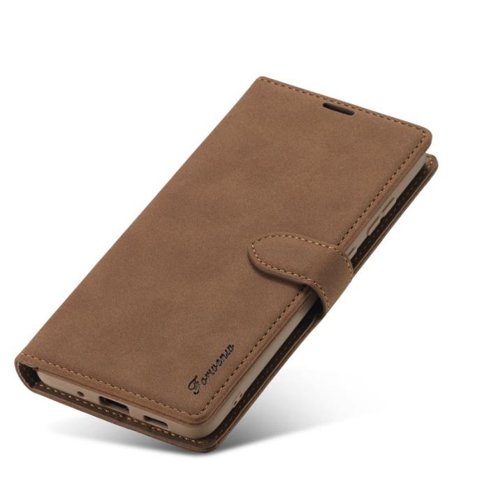 FORWENW - FORWENW F1 Series Fodral för Samsung Galaxy S20 FE - Äkta läder - Brun