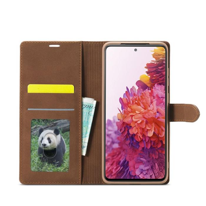 FORWENW - FORWENW F1 Series Fodral för Samsung Galaxy S20 FE - Äkta läder - Brun
