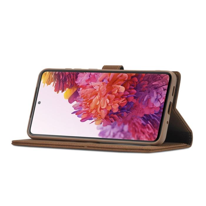 FORWENW - FORWENW F1 Series Fodral för Samsung Galaxy S20 FE - Äkta läder - Brun