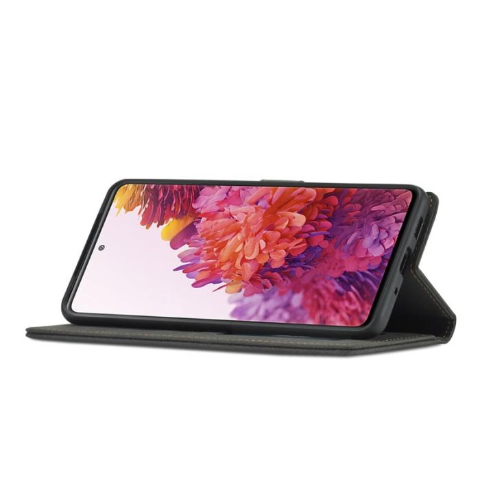 FORWENW - FORWENW F1 Series Fodral för Samsung Galaxy S20 FE - Äkta läder - Svart