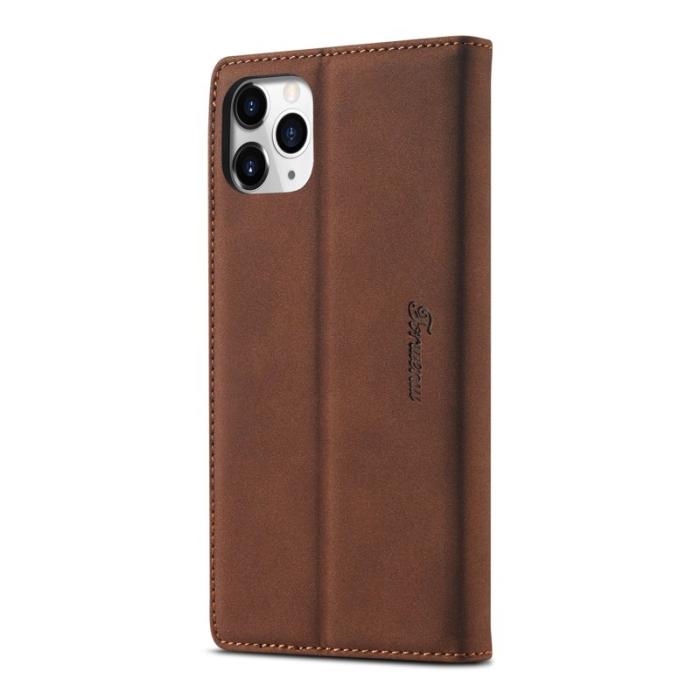 FORWENW - FORWENW F1 Series Fodral i Äkta Läder för iPhone 11 Pro - Brun