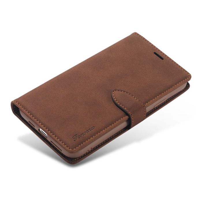 FORWENW - FORWENW F1 Series Fodral i Äkta Läder för iPhone 11 Pro - Brun
