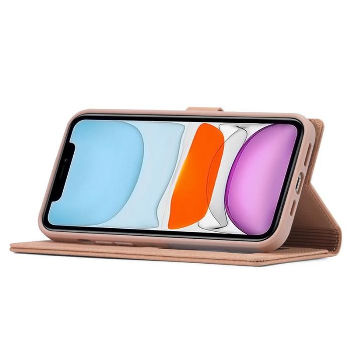 FORWENW - FORWENW F1 Series iPhone 13 Pro Max Fodral Äkta läder - Roséguld