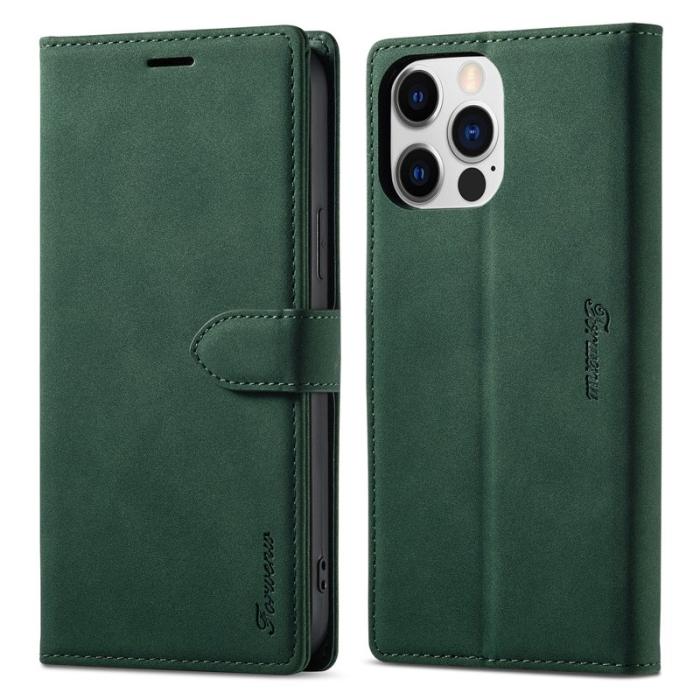 FORWENW - FORWENW F1 Series iPhone 14 Pro Fodral PU Läder - Grön