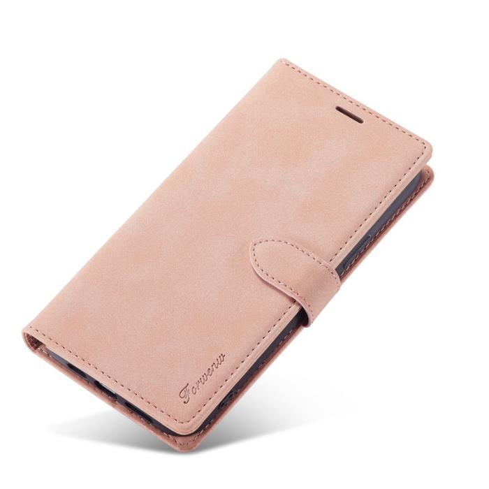 FORWENW - FORWENW F1 Series iPhone 14 Pro Fodral PU Läder - Roséguld