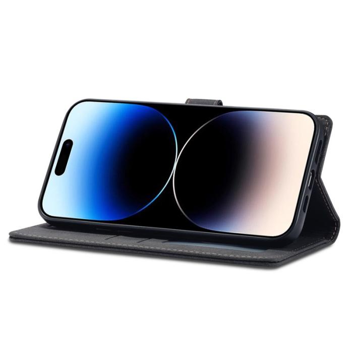 FORWENW - FORWENW F1 Series iPhone 14 Pro Fodral PU Läder - Svart