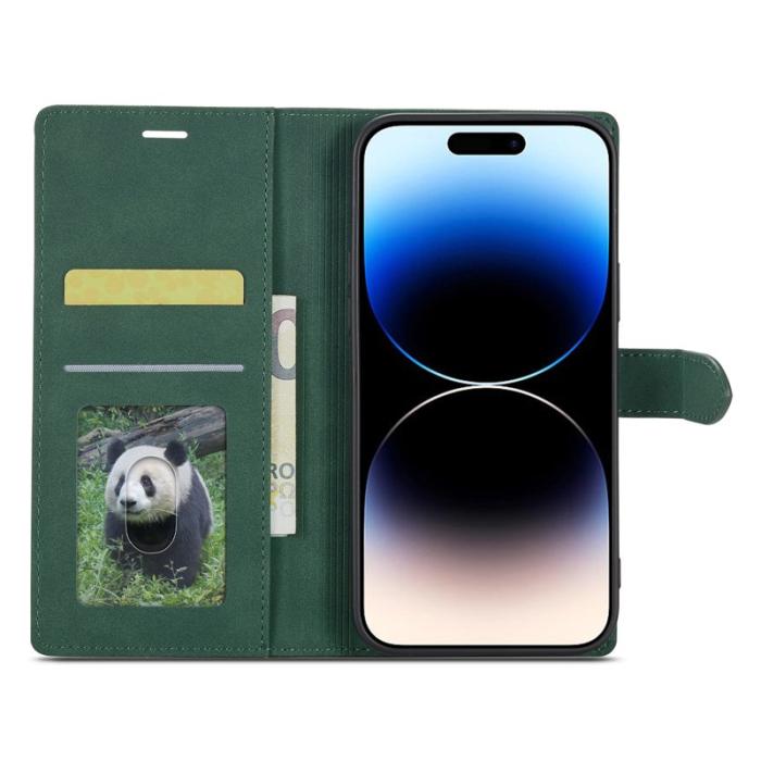 FORWENW - FORWENW F1 Series iPhone 14 Pro Max Fodral PU Läder - Grön