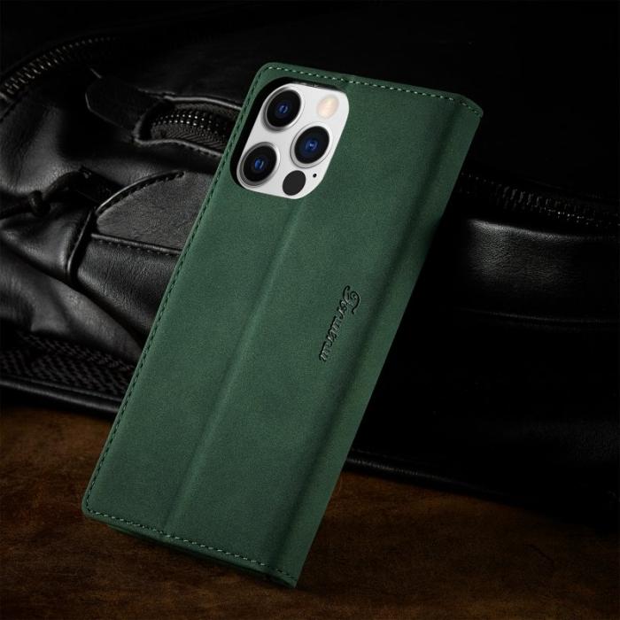 FORWENW - FORWENW F1 Series iPhone 14 Pro Max Fodral PU Läder - Grön