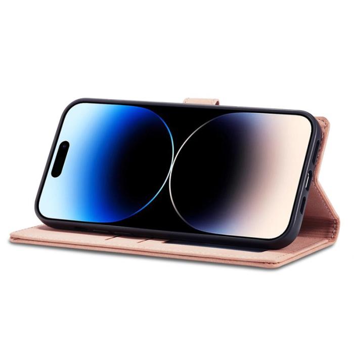 FORWENW - FORWENW F1 Series iPhone 14 Pro Max Fodral PU Läder - Roséguld