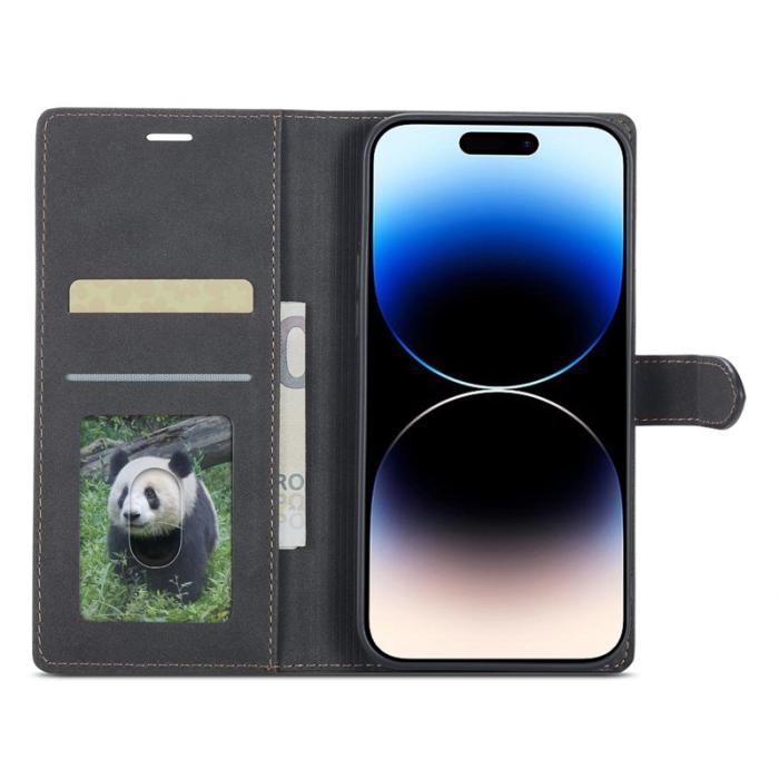 FORWENW - FORWENW F1 Series iPhone 14 Pro Max Fodral PU Läder - Svart