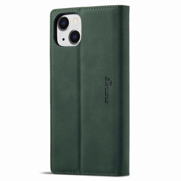 FORWENW - FORWENW F1 Series iPhone 15 Fodral PU Läder - Grön