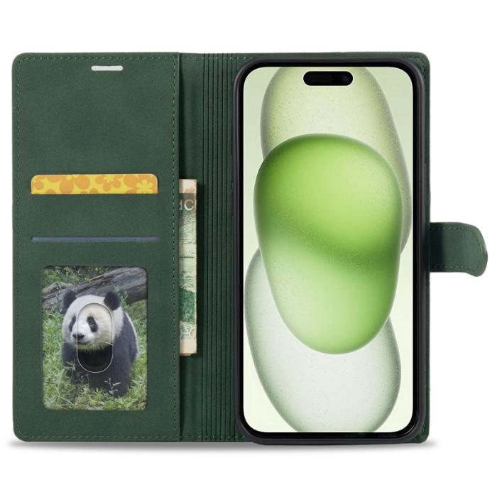 FORWENW - FORWENW F1 Series iPhone 15 Plus Fodral PU Läder - Grön