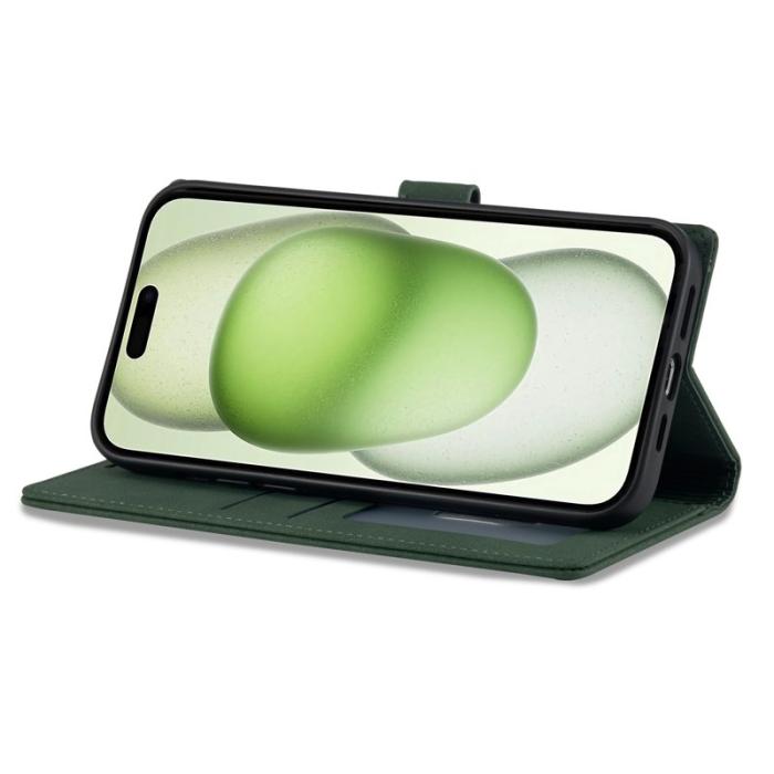 FORWENW - FORWENW F1 Series iPhone 15 Plus Fodral PU Läder - Grön