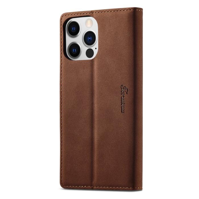 FORWENW - FORWENW F1 Series iPhone 15 Pro Fodral PU Läder - Brun