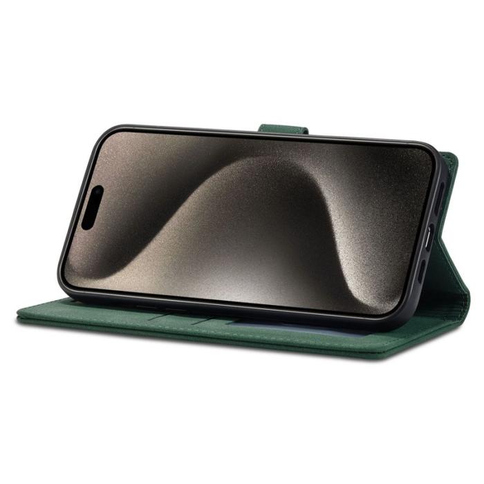 FORWENW - FORWENW F1 Series iPhone 15 Pro Max Fodral PU Läder - Grön