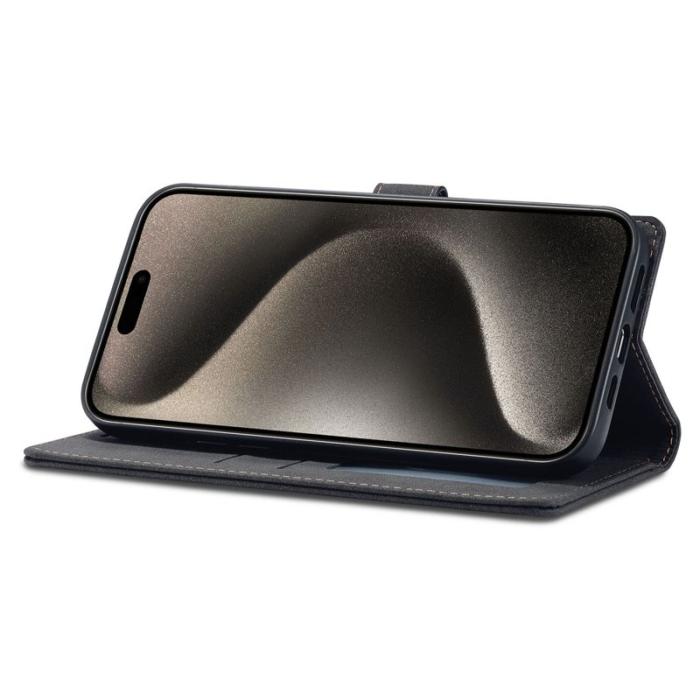 FORWENW - FORWENW F1 Series iPhone 15 Pro Max Fodral PU Läder - Svart