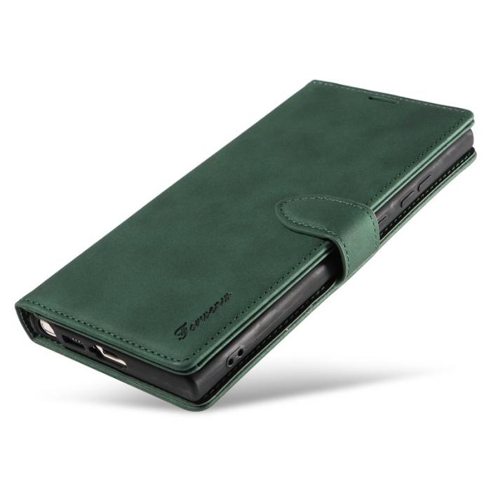 FORWENW - FORWENW F1 Series Samsung Galaxy S24 Ultra Fodral - Äkta läder - Grön