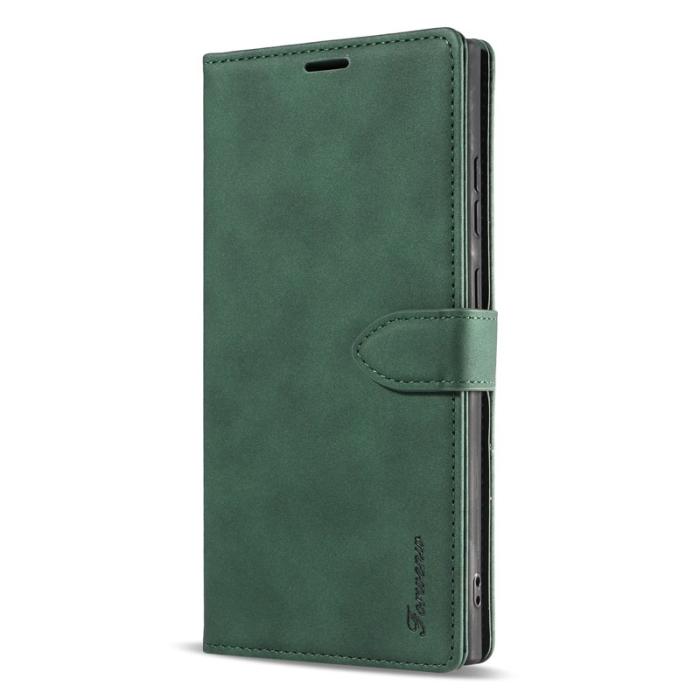 FORWENW - FORWENW F1 Series Samsung Galaxy S24 Ultra Fodral - Äkta läder - Grön