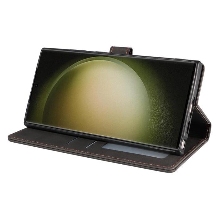 FORWENW - FORWENW F1 Series Samsung Galaxy S24 Ultra Fodral Äkta läder - Svart