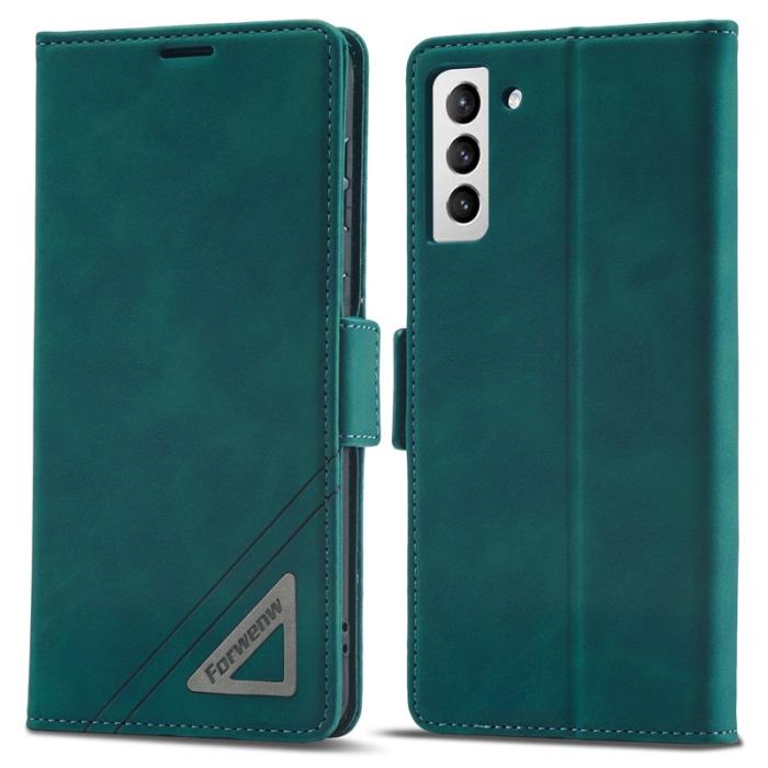 FORWENW - FORWENW F3-Series Fodral för Samsung Galaxy S23 - PU Läder - Cyan