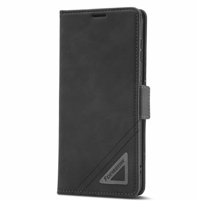 FORWENW - FORWENW F3-Series Fodral för Samsung Galaxy S23 - PU Läder - Svart