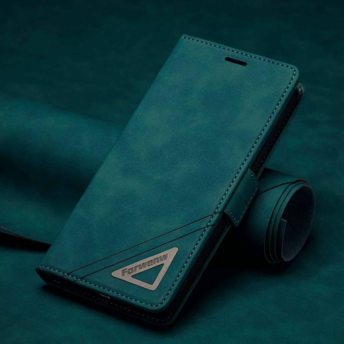 FORWENW - FORWENW F3-Series iPhone 12/12 Pro Fodral PU Läder - Cyan