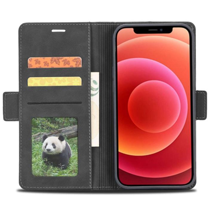 FORWENW - FORWENW F3-Series iPhone 12/12 Pro Fodral PU Läder - Svart