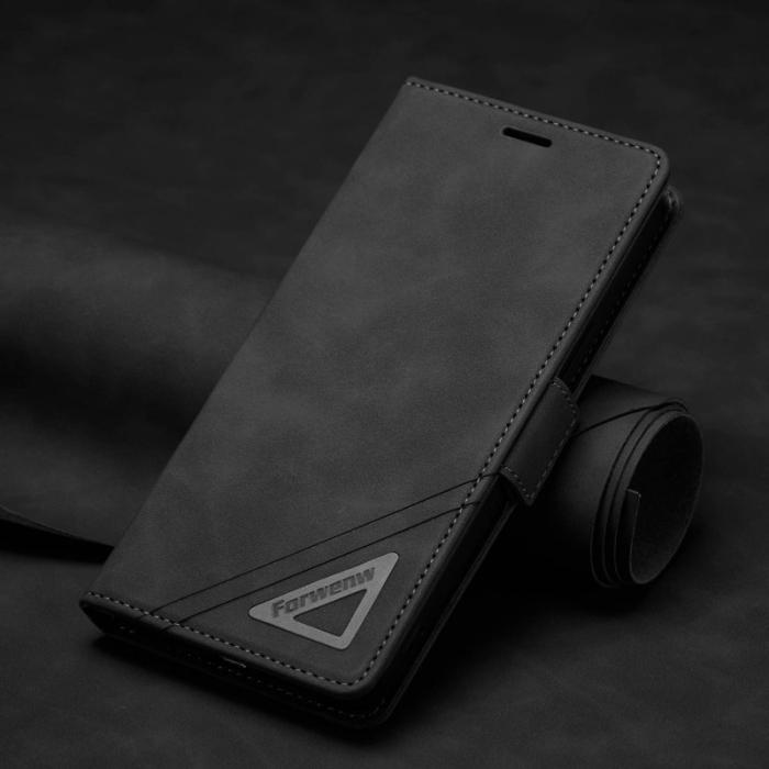 FORWENW - FORWENW F3-Series iPhone 12/12 Pro Fodral PU Läder - Svart