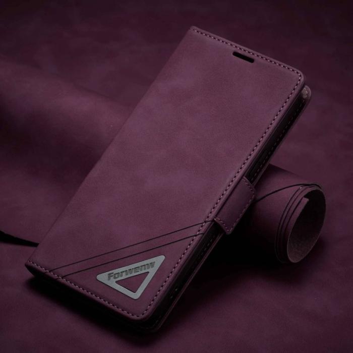 FORWENW - FORWENW F3-Series iPhone 13 Fodral PU Läder - Vinröd