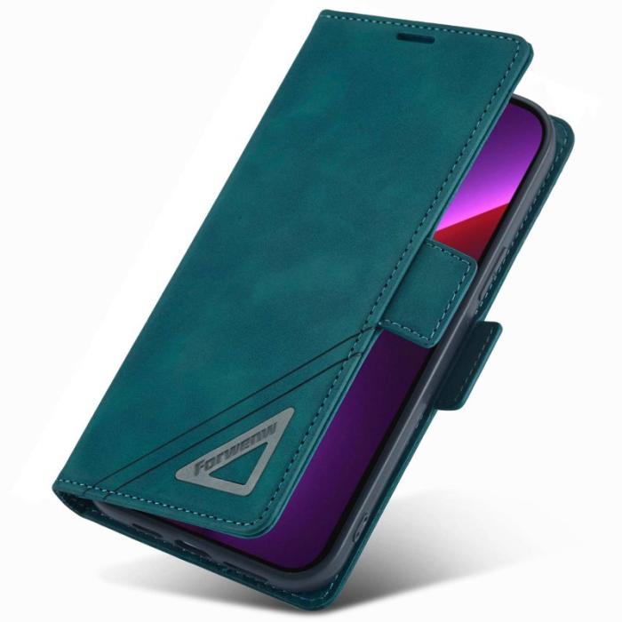 FORWENW - FORWENW F3-Series iPhone 13 Pro Max Fodral PU Läder - Cyan