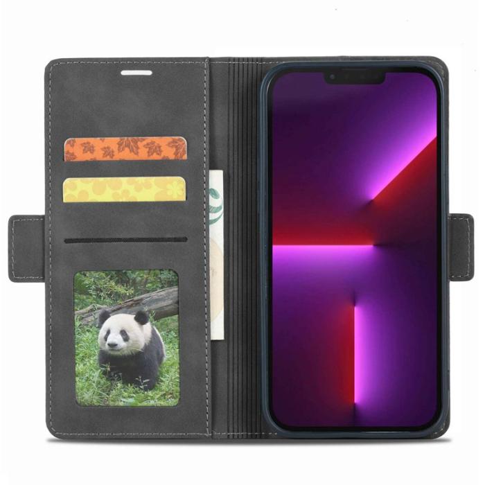 FORWENW - FORWENW F3-Series iPhone 13 Pro Max Fodral PU Läder - Svart