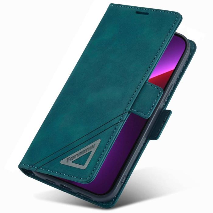 FORWENW - FORWENW F3-Series iPhone 14 Fodral PU Läder - Cyan