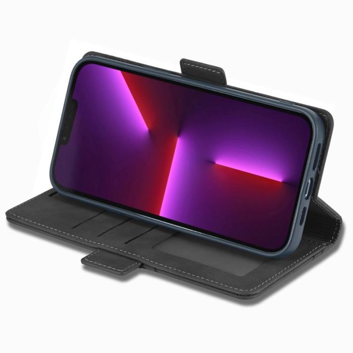 FORWENW - FORWENW F3-Series iPhone 14 Fodral - PU Läder - Svart