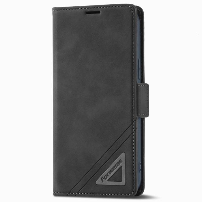 FORWENW - FORWENW F3-Series iPhone 14 Fodral - PU Läder - Svart