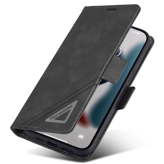 FORWENW - FORWENW F3-Series iPhone 14 Pro Fodral PU Läder - Svart