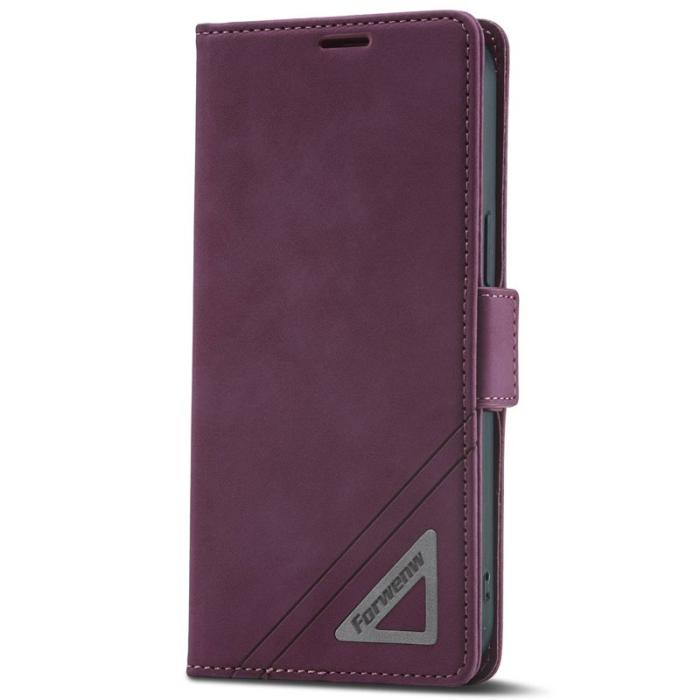 FORWENW - FORWENW F3-Series iPhone 14 Pro Fodral PU Läder - Vinröd