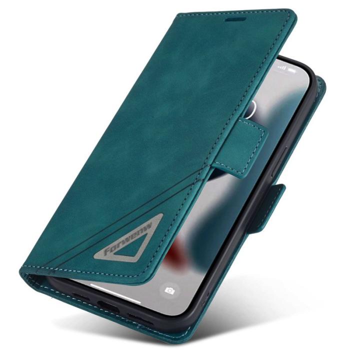 FORWENW - FORWENW F3-Series iPhone 14 Pro Max Fodral PU Läder - Cyan