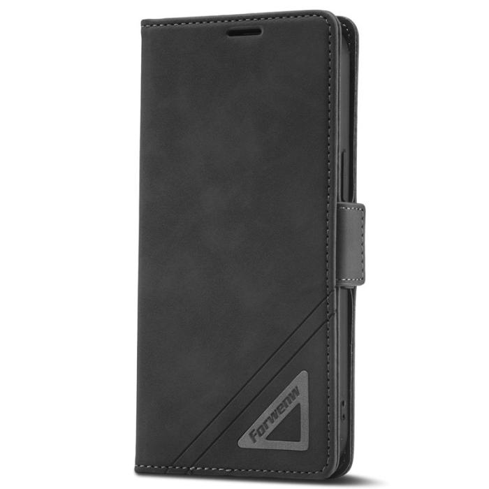 FORWENW - FORWENW F3-Series iPhone 14 Pro Max Fodral PU Läder - Svart