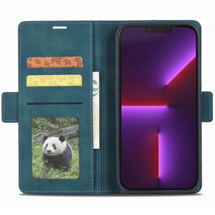 FORWENW - FORWENW F3 Series iPhone 15 Fodral Äkta läder - Grön