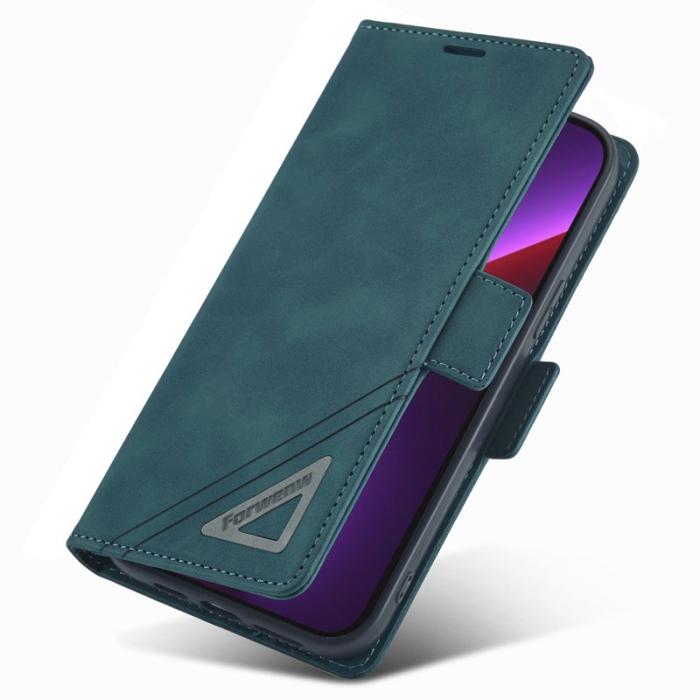 FORWENW - FORWENW F3 Series iPhone 15 Fodral Äkta läder - Grön