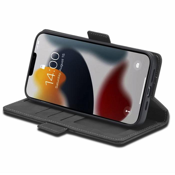 FORWENW - FORWENW F3 Series iPhone 15 Pro Fodral Äkta läder - Svart