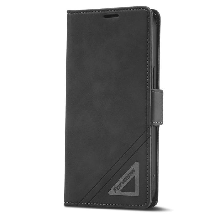 FORWENW - FORWENW F3 Series iPhone 15 Pro Fodral Äkta läder - Svart