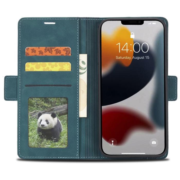 FORWENW - FORWENW F3 Series iPhone 15 Pro Max Fodral Äkta läder - Grön