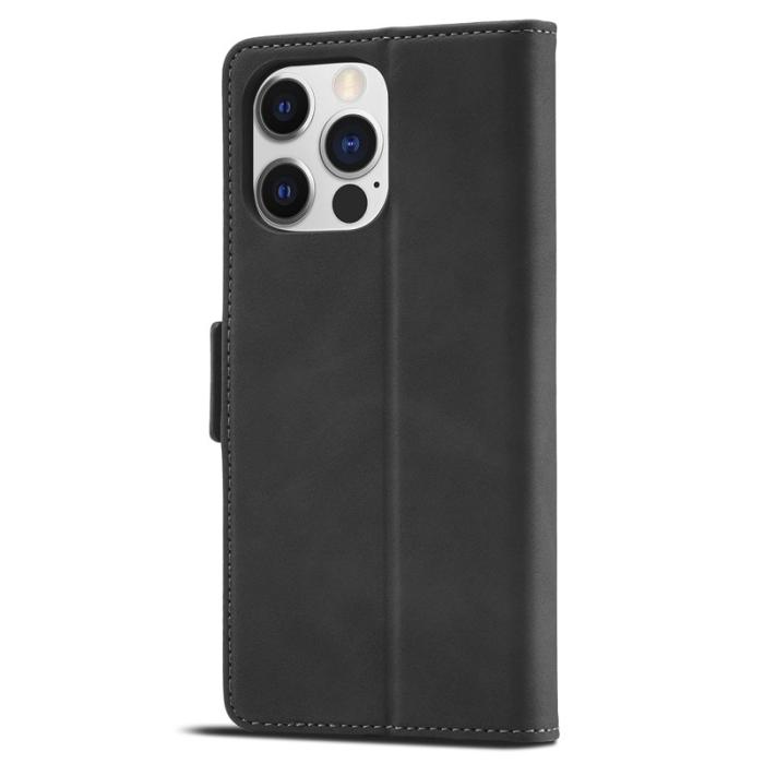 FORWENW - FORWENW F3 Series iPhone 15 Pro Max Fodral Äkta läder - Svart