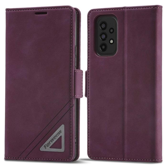 FORWENW - FORWENW F3-Series Samsung Galaxy A33 5G Fodral PU Läder - Vinröd