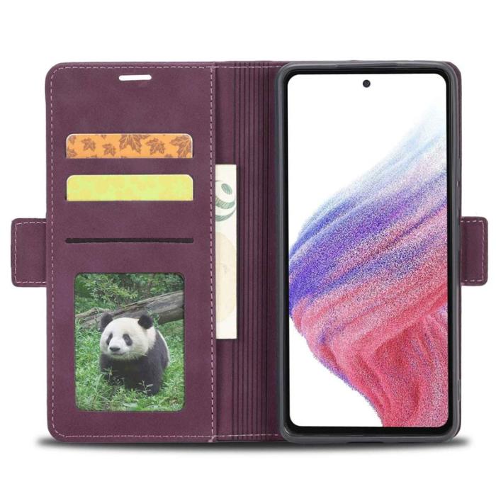 FORWENW - FORWENW F3-Series Samsung Galaxy A33 5G Fodral PU Läder - Vinröd