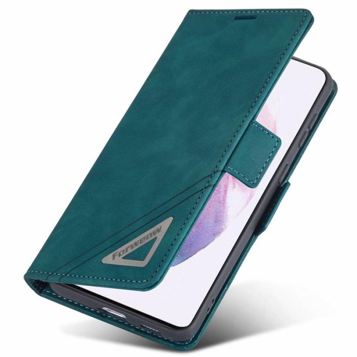 FORWENW - FORWENW F3-Series Samsung Galaxy S22 5G Fodral PU Läder - Cyan
