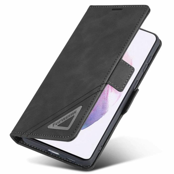FORWENW - FORWENW F3-Series Samsung Galaxy S22 5G Fodral PU Läder - Svart